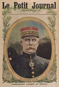 General Petain, Kommandant der Armee von Verdun, Titelillustration aus Le Petit Journal, supplement illustre, 9. April 1916