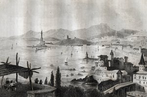 Genua - Gravur aus „Italien malerisch“ von M. de Norvins, Ch. Nodier 1834-1836 von French School