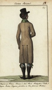 Gentleman im langen Reitmantel