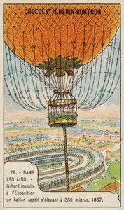 Giffards gefesselter Ballon auf der Internationalen Ausstellung, Paris, 1867 von French School