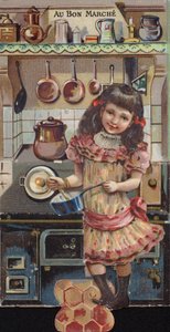 Mädchen kocht in der Küche von French School