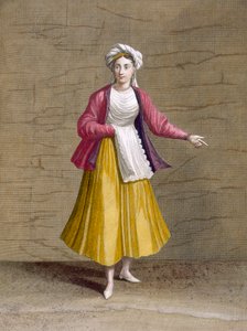 Mädchen von St. John of Patmos, aus Collection of One Hundred Prints Representing the Different Nations of the Levant von Charles de Ferriol, graviert von Gerard Scotin (1671-1716), 1707-08 von French School