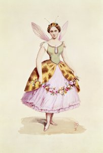 Mädchen im Bienenkostüm, das Bonaparte-Emblem, getragen auf einem Kostümball von Napoleon III. und Kaiserin Eugenie, 9. Februar 1863 von French School