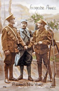 Glorieuses Jahr - Studio-Posen-WWI französische Postkarte von French School