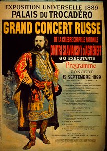 Grand Concert Russe Programm, 1889 von French School