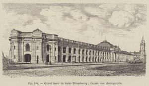 Großer Basar von Sankt Petersburg (Stich) von French School
