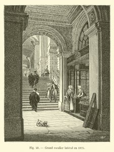 Seitliche große Treppe im Jahr 1825 von French School