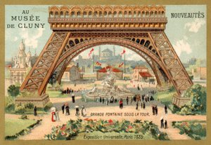 Großer Brunnen unter dem Eiffelturm, Weltausstellung, Paris von French School