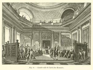 Großer Saal des Hotel des Monnaies von French School