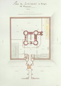 Grundriss des Erdgeschosses des Donjons in Vincennes