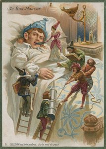 Gulliver krank in Lilliput von French School
