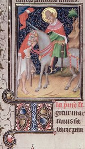 St. Martin von Tours, produziert vom Kreis der Brüder Limbourg, illuminiert in Paris von French School
