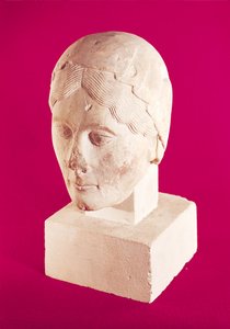 Kopf einer Frau, aus der Kathedrale von Cambrai von French School