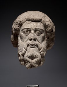 Kopf eines Apostels, ca. 1325-1350 von French School