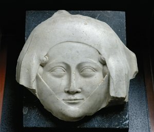 Kopf einer Frauenfigur (Marmor) von French School