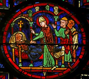 Heilung von Tetradius, Szene aus dem Leben des Hl. Martin, Kathedrale von Chartres