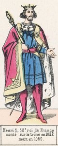 Heinrich I., 38. König von Frankreich, bestieg den Thron 1032, gestorben 1060 von French School
