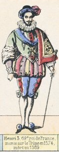 Heinrich III, 62. König von Frankreich, bestieg den Thron 1574, starb 1589 von French School