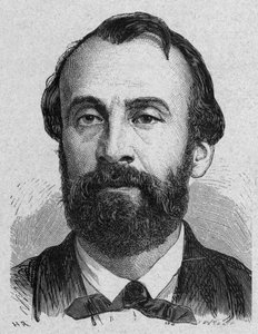 Henri Giffard (1825-1882) französischer Erfinder des Dampfaerostats, Gravur