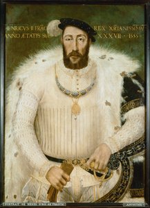 Heinrich II., König von Frankreich, im Alter von 37 Jahren von French School