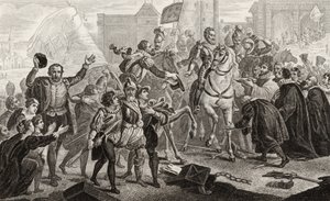 Henri IV (1553-1610) zieht 1594 in Paris ein, aus 