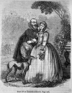 Henri IV (1553 - 1610) und Gabrielle d