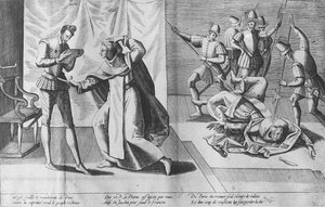 Heinrich III. von Frankreich, ermordet von Jacques Clement, 1. August 1589