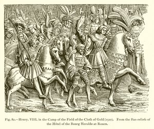 Heinrich VIII. im Lager des Feldes des Goldenen Tuchs (1520) von French School