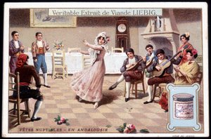 Flitterwochen in Andalusien - Chromolithographie. Liebig, ca. 1895 von French School