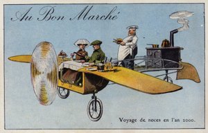 Hochzeitsreise im Jahr 2000 (Chromolithografie) von French School