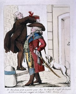 Honore Gabriel Riqueti, Graf von Mirabeau (1749-1791) trägt den Hut des Adels, späte 18. Jahrhundert