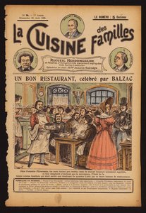 Honoré de Balzac beim Essen im Flicoteaux, Restaurant in Paris