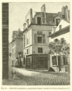 Hotel de Lesdiguières, ehemaliges Hotel Zamet, Rue de la Cerisaie, abgerissen 1877 von French School