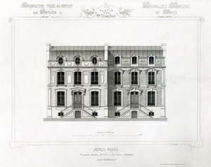 Hotels Prives, 10 & 12 Rue Balzac, Paris, aus Architecture Privee au C19th von French School