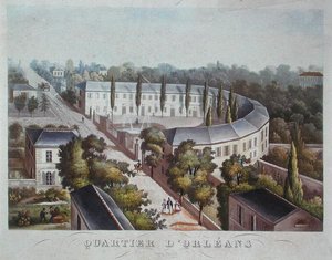 Wohnprojekt (fertiggestellt) im Quartier Orleans, rue Halle, ca. 1840-50 von French School