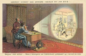 Wie Menschen im Jahr 2012 leben werden (Farblithografie)