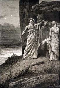 Menschliches Opfer durch einen Druiden - in „Geschichte Frankreichs von den frühesten Zeiten bis 1789“ von M. Guizot von French School
