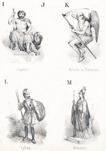 IJ K L M: Jupiter, Krodo, Lybas, Minerva von French School