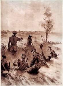 IN DEN SCHÜTZENGRÄBEN: EIN GELÄUFIGER WITZ DER ENGLISCHEN SOLDATEN von French School