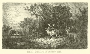 Ideale Landschaft des antiken Gallien von French School
