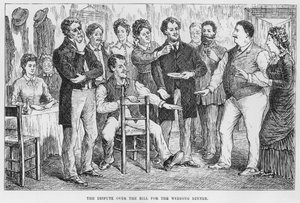 Illustration für Der Totschläger, ein realistischer Roman von Emile Zola (Gravur) von French School