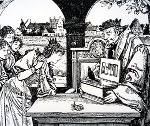 Illustration aus Die Prinzessin und der Schweinehirt von Hans Christian Andersen von French School