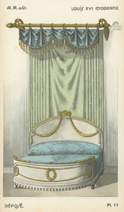 Illustration aus dem Innenarchitektur-Produktkatalog von A R & Cie, Frankreich von French School