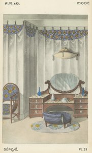 Illustration aus dem Innenarchitektur-Produktkatalog von A R & Cie, Frankreich von French School