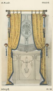 Illustration aus dem Innenarchitektur-Produktkatalog von A R & Cie, Frankreich von French School