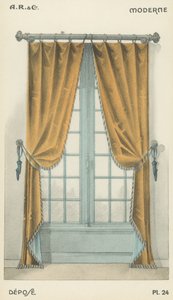 Illustration aus dem Innenarchitektur-Produktkatalog von A R & Cie, Frankreich von French School
