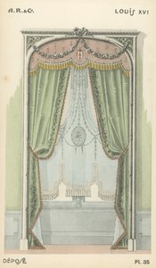 Illustration aus dem Innenarchitektur-Produktkatalog von A R & Cie, Frankreich von French School