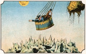 Illustration des Buches „Voyage dans la lune avant 1900“ von A. de Ville-d