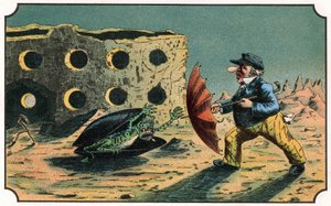 Illustration des Buches "Reise zum Mond vor 1900" von A. de Ville-d