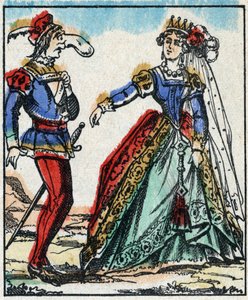 Illustration der Geschichte „Die Abenteuer von Grand Flandrin“. Holzstich von Imaging Pellerin - Epinal, späte 19. Jahrhundert.